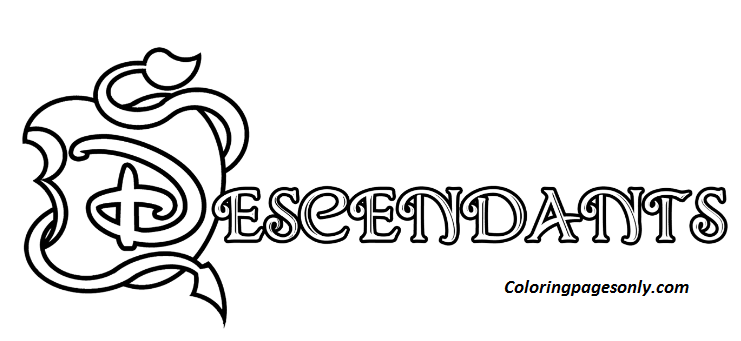 Logo Descendants Coloring Page