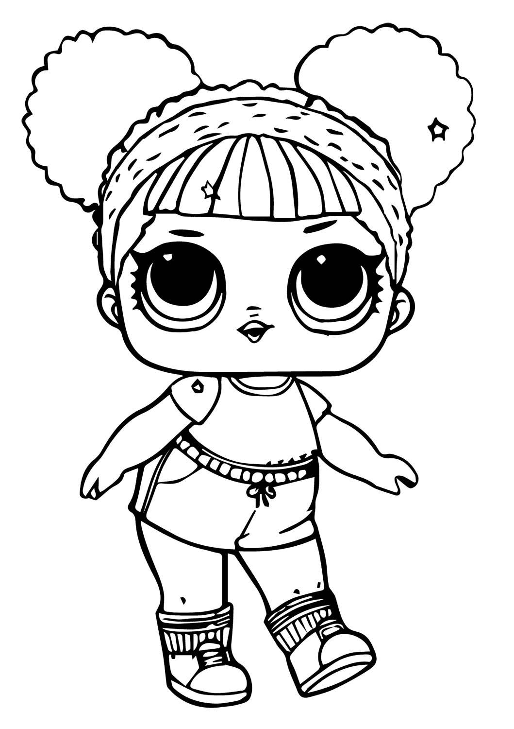 Lol Suprise Doll Hoops MVP Glitter Coloring Pages