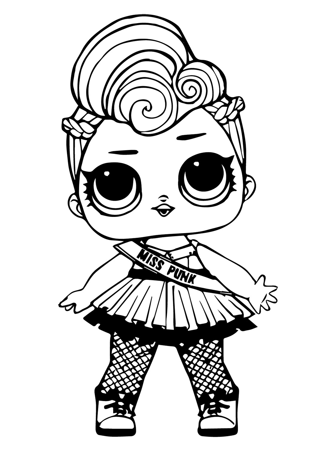 Lol Suprise Doll Miss Punk Coloring Page