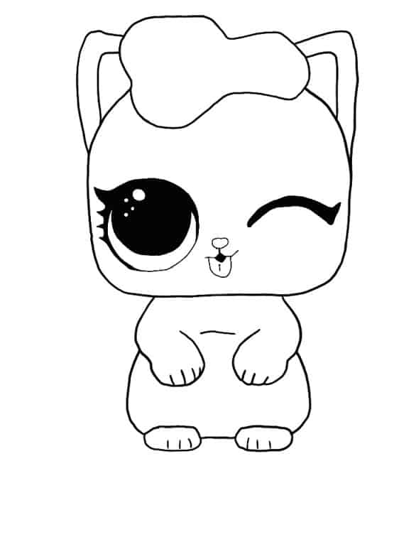 Lol Surprise Doll The Kitten Coloring Page