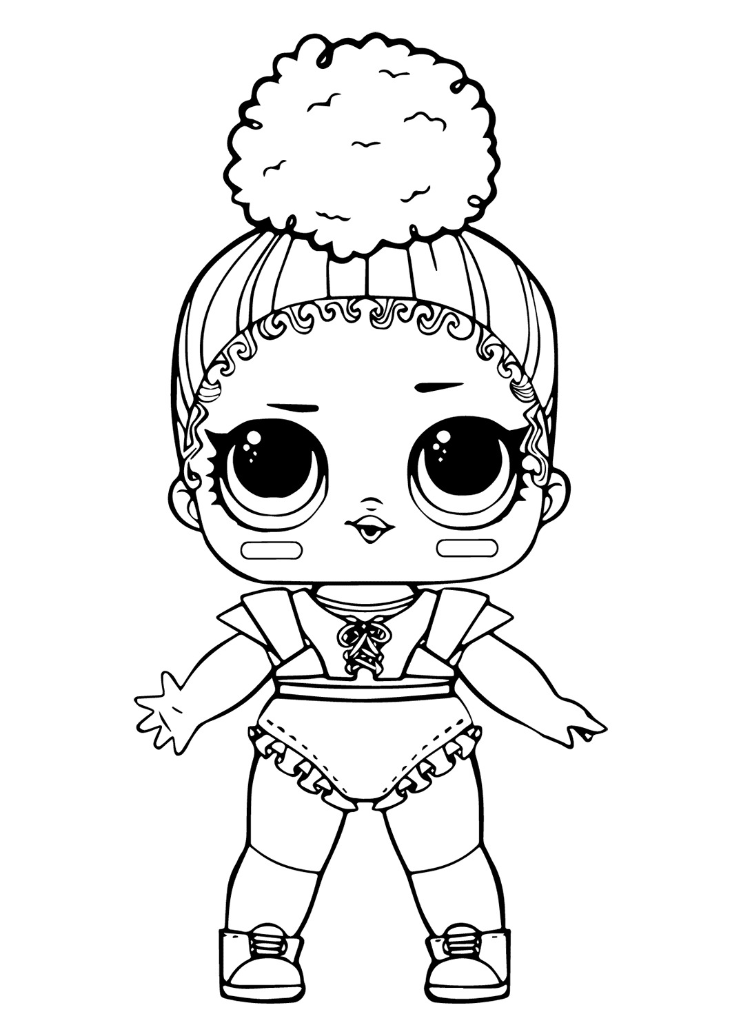 Lol Suprise Doll Touch Down Coloring Page