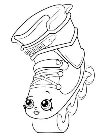 Lola Roller Blade Shopkin from Season 5 Coloring Page