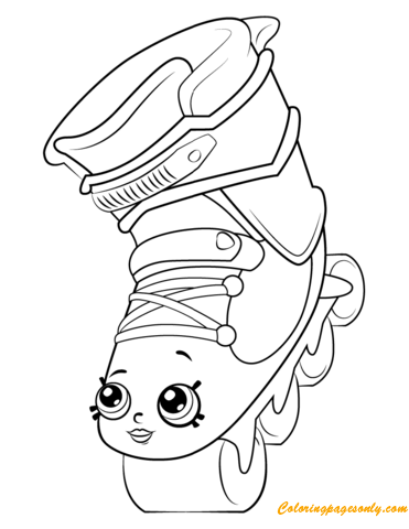 Lola Roller Blade Shopkin From Season 5 Coloring Pages