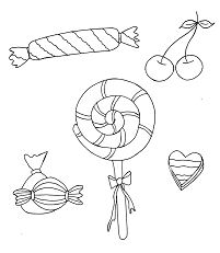 Lollipops Cherry Coloring Page