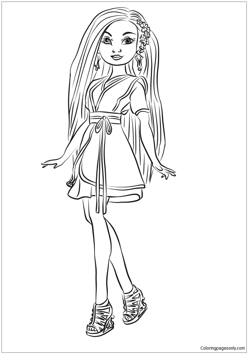 Lonnie from Descendants Wicked World Coloring Pages ...