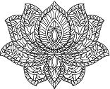 Lotus-Mandala Malvorlagen