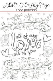 Love All Of Me Coloring Page