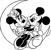 Love Of Mickey Coloring Page