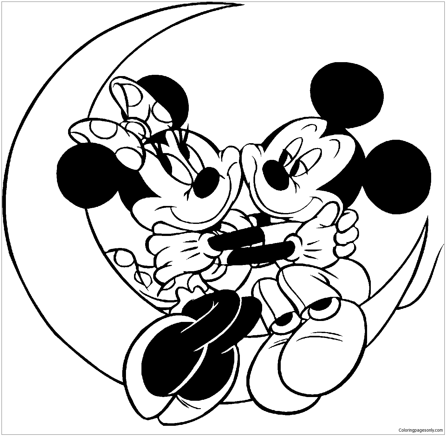 Love Of Mickey Coloring Pages