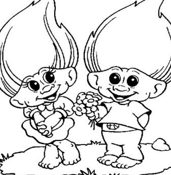 Love Of Troll Coloring Pages