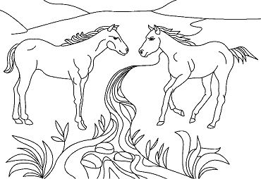Love the Horse Coloring Page