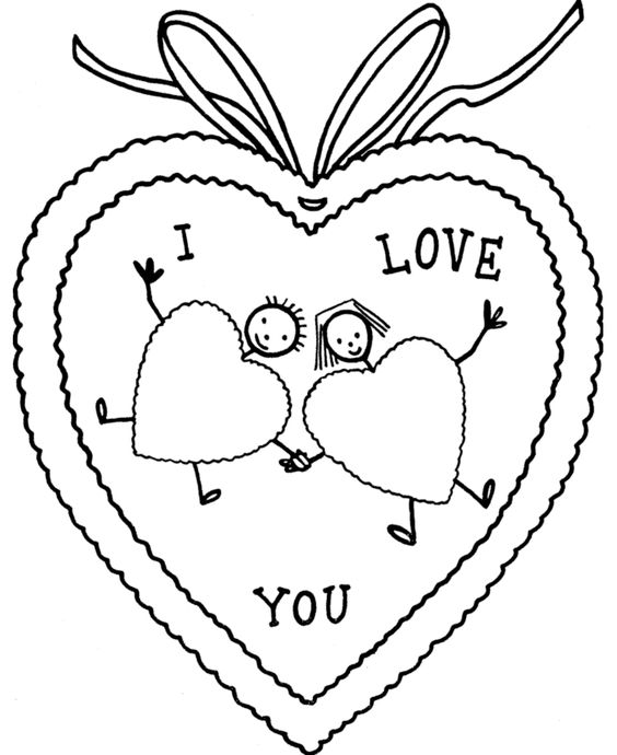 Love You So Much On Valentine Day Coloring Pages