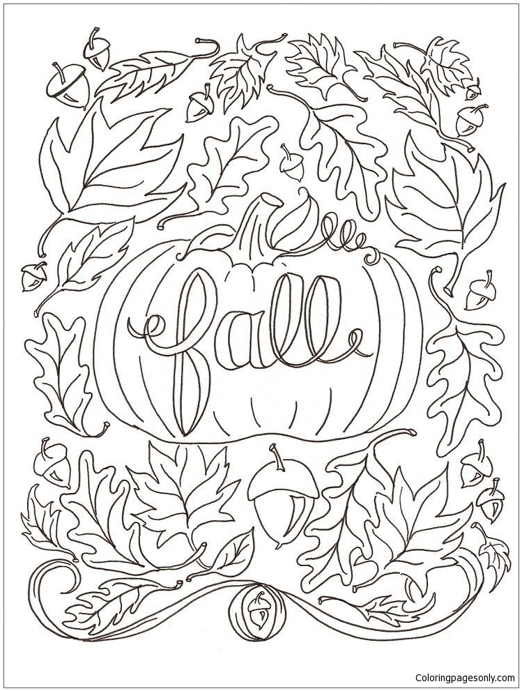 Lovely Fall Coloring Pages