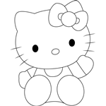 Pagina da colorare adorabile di Hello Kitty