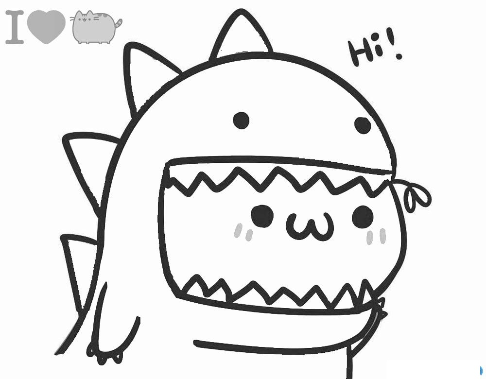 Lovely Pusheen Cat Coloring Pages