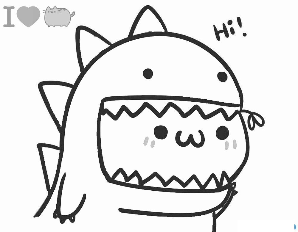 Lovely Pusheen Cat Coloring Pages - Coloring Pages - Coloring Pages For