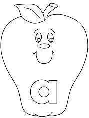 Lower case letter a Coloring Pages