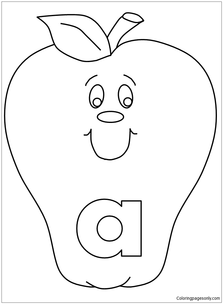 Lower case letter a Coloring Pages