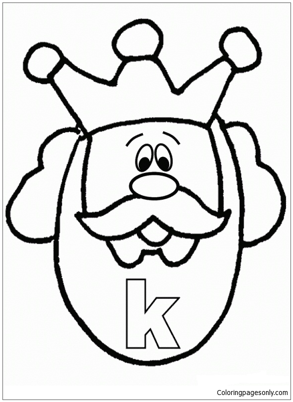 Lower Case Letter K Coloring Pages