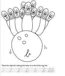 Lower Case Script Letter b Coloring Pages