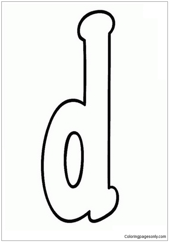 Lowercase Letter D Coloring Pages