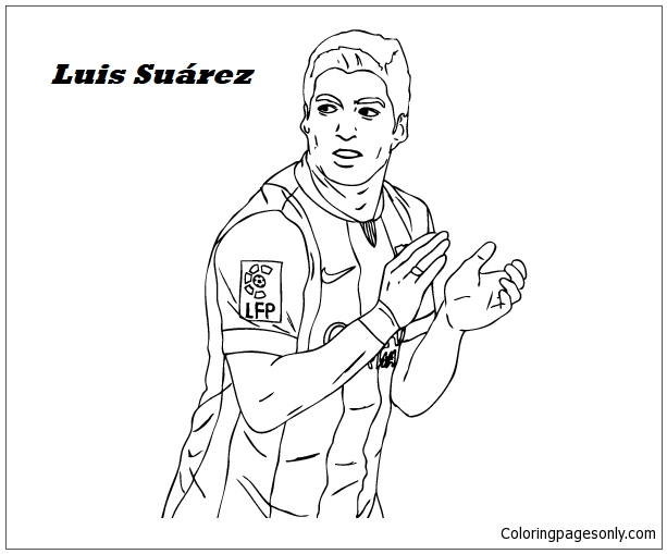 Luis Suárez-imagem 3 Página para Colorir