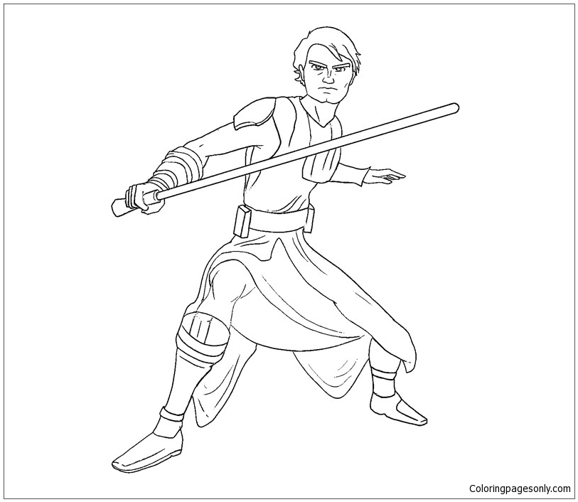 Download Luke Skywalker from Star Wars 1 Coloring Page - Free Coloring Pages Online