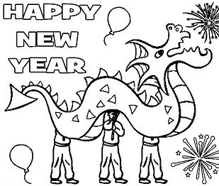 Luxury Chinese New Year Coloring Page