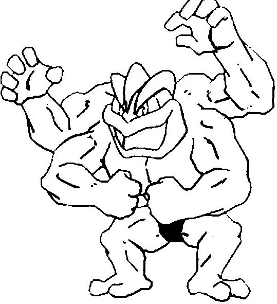 Machamp Pokemon Coloring Pages