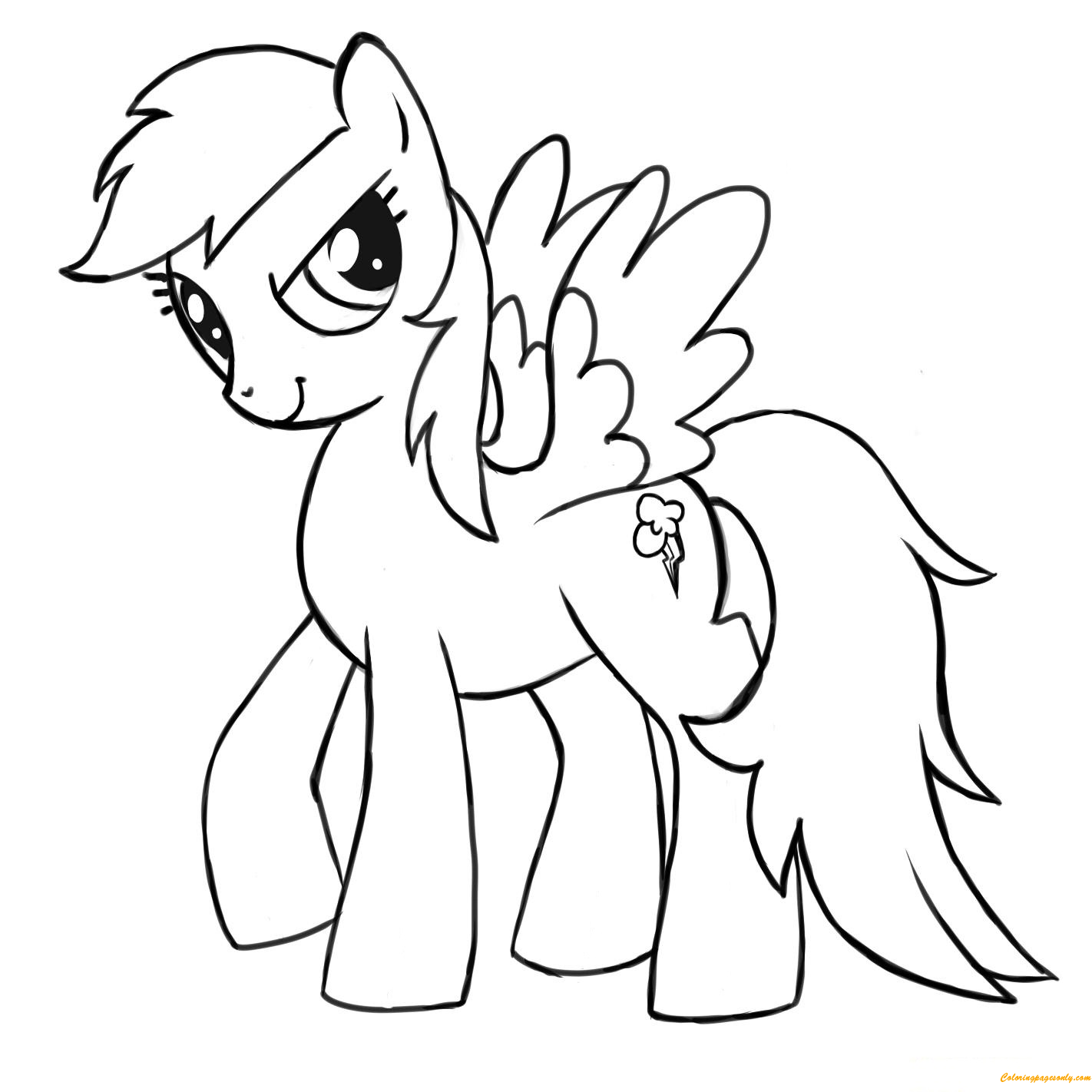 Magic Rainbow Dash Coloring Pages - Cartoons Coloring Pages - Free