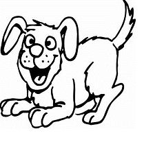 Magical Puppy Coloring Page