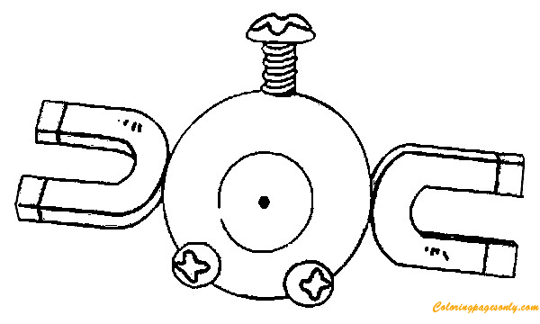 magnemite coloring page in pdf pokemon