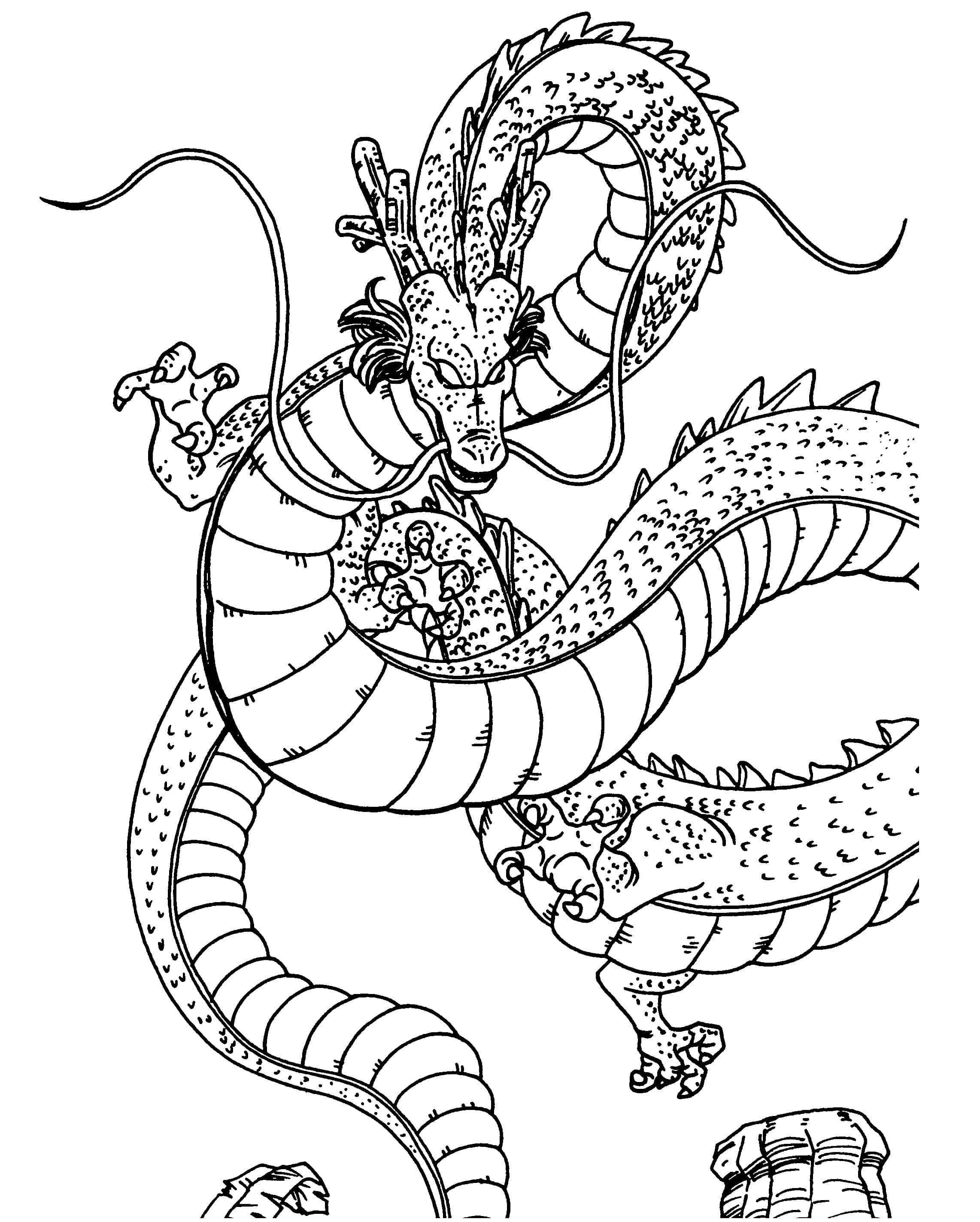 Make A Wish To The Dragon Coloring Page