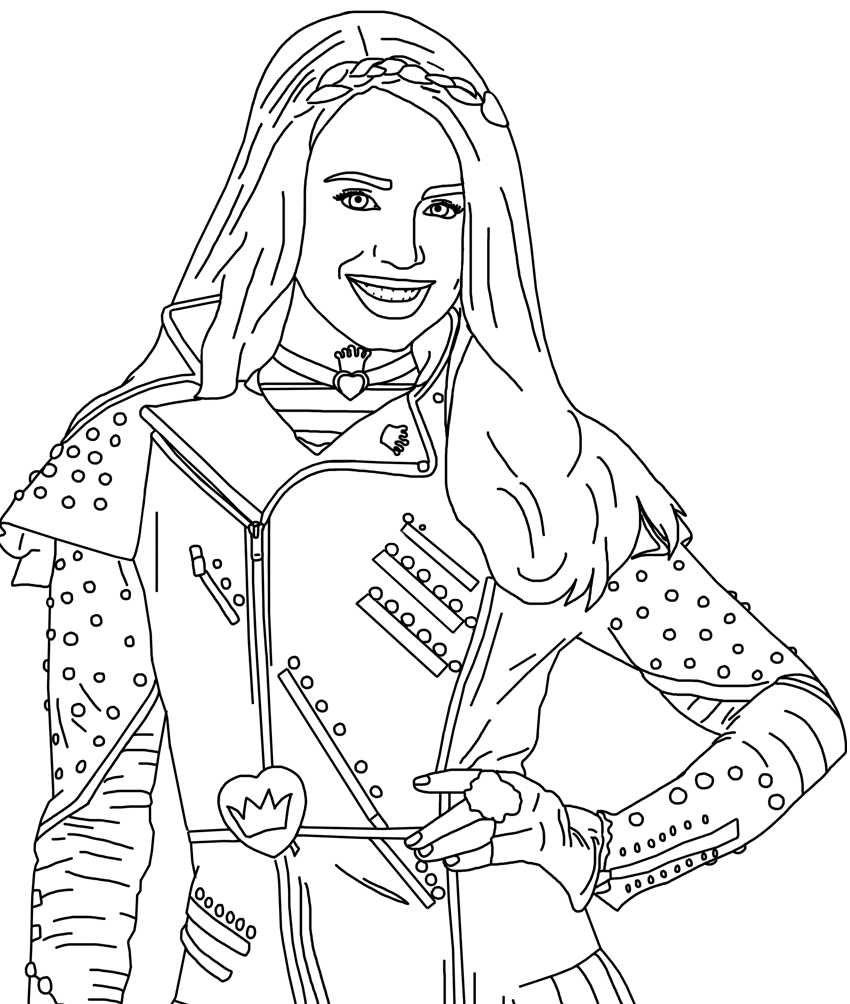 Evie Smile Coloring Page