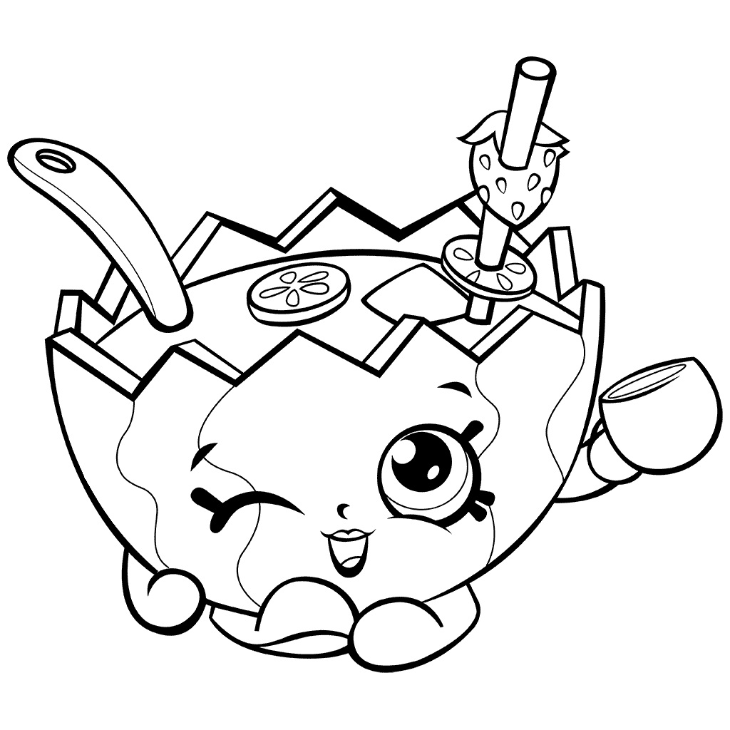 Mallory Watermelon Punch Shopkin Season 7 Coloring Pages