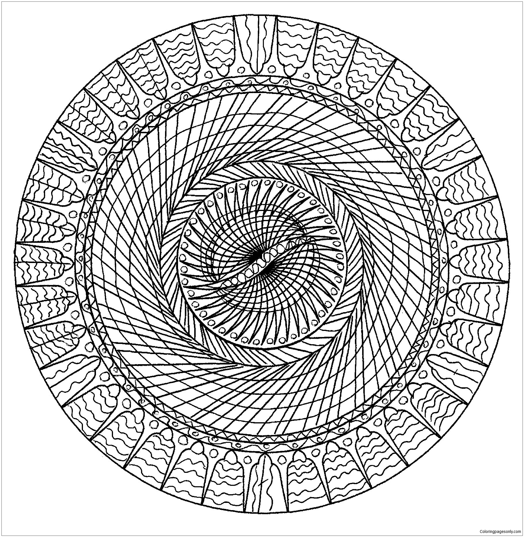 Mandala Abstract And Complex Coloring Pages
