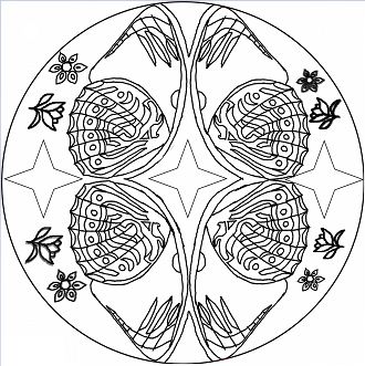 Mandala abstrakte Malvorlagen