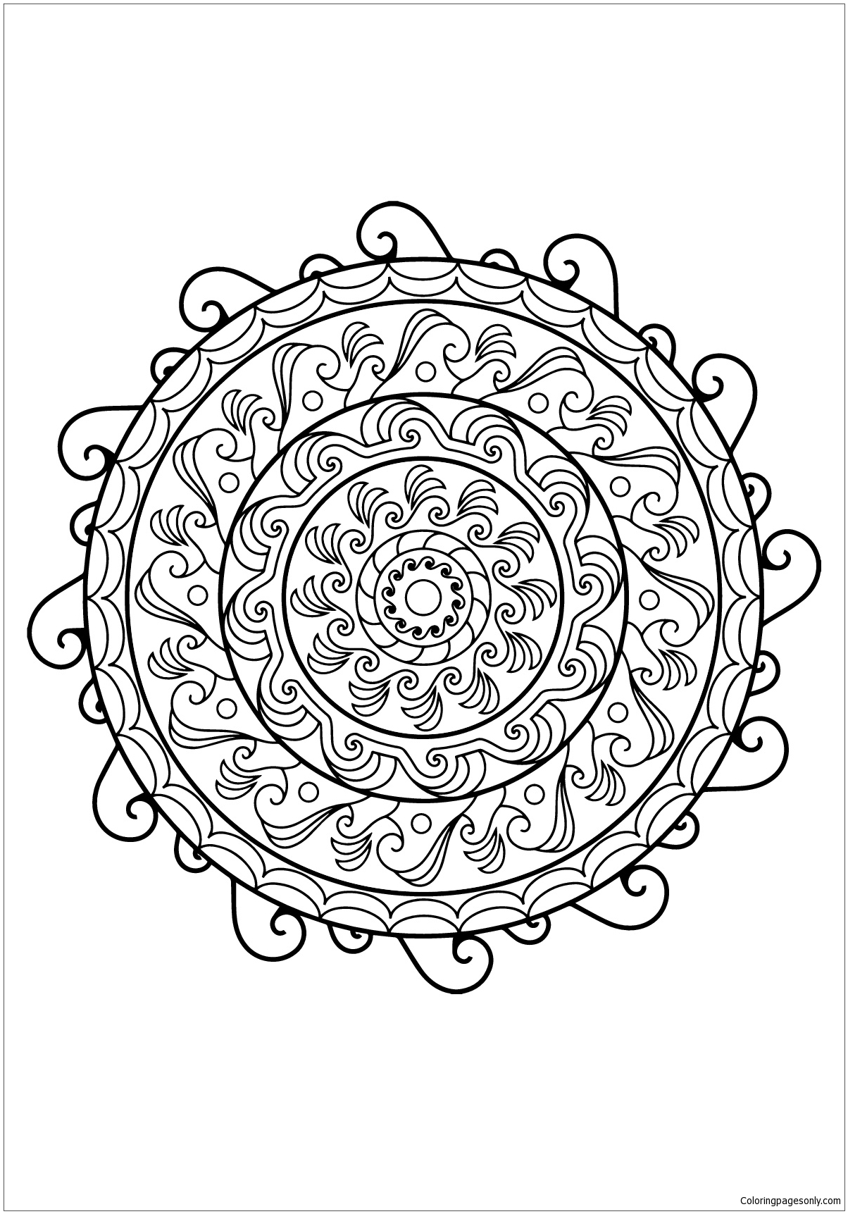 Mandala For Adults 1 Coloring Pages