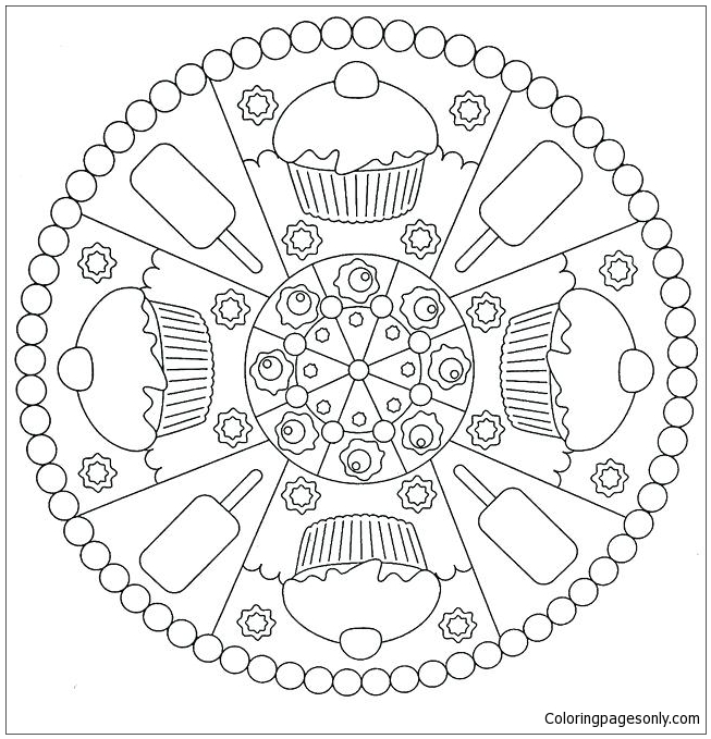 Mandala-complexo-livro-livro-livre- 1 - Mandalas - Just Color Crianças :  Páginas para colorir para crianças