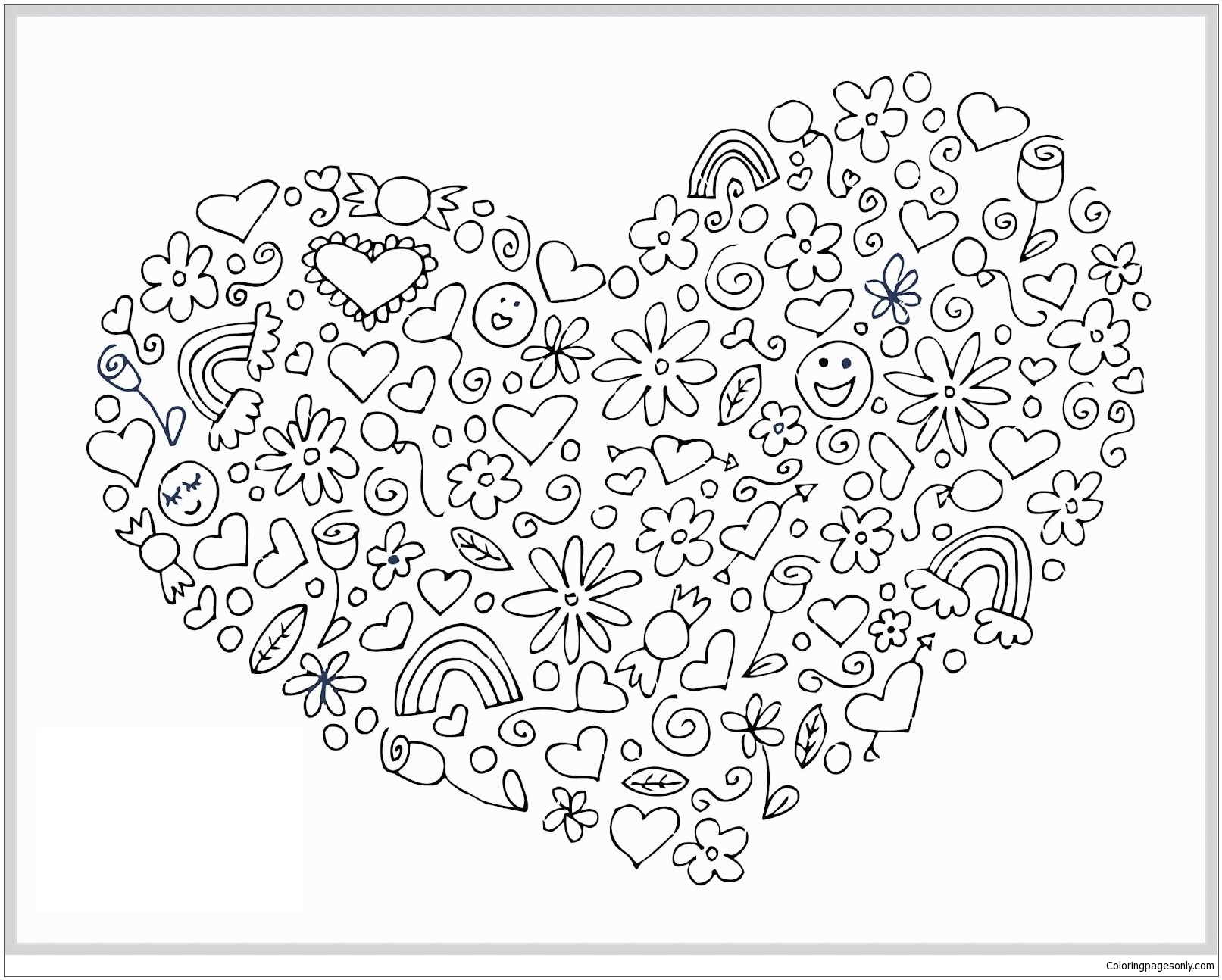 Mandala Heart Coloring Pages - Mandala Coloring Pages - Coloring Pages