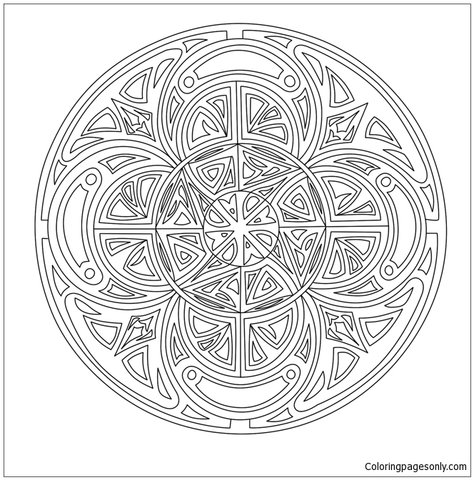 Mandala Labyrinthe Coloring Page