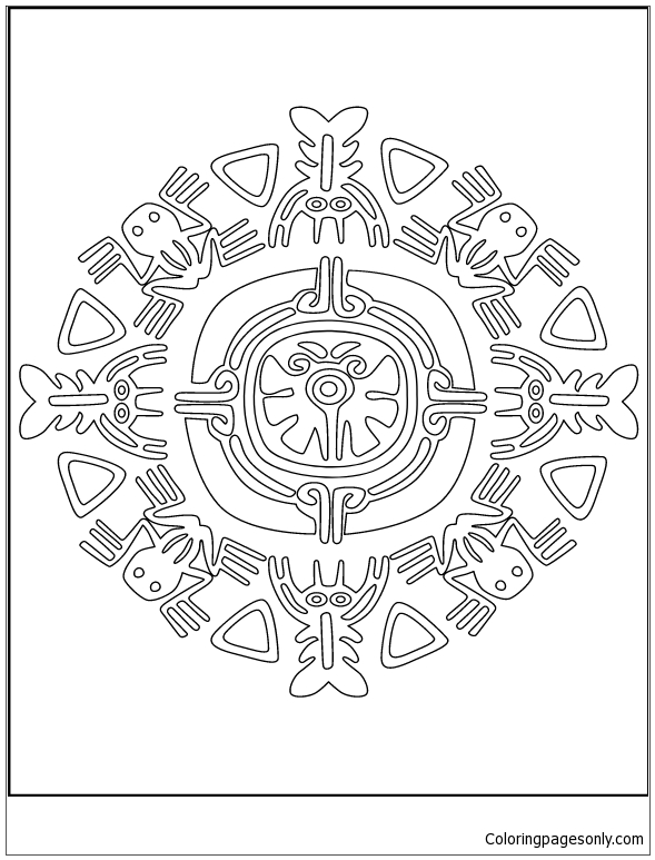 Mandala Of Aztek Animals from Mandala