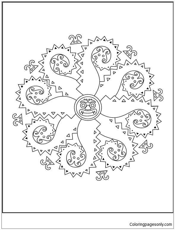 Mandala Of Monsters Coloring Pages