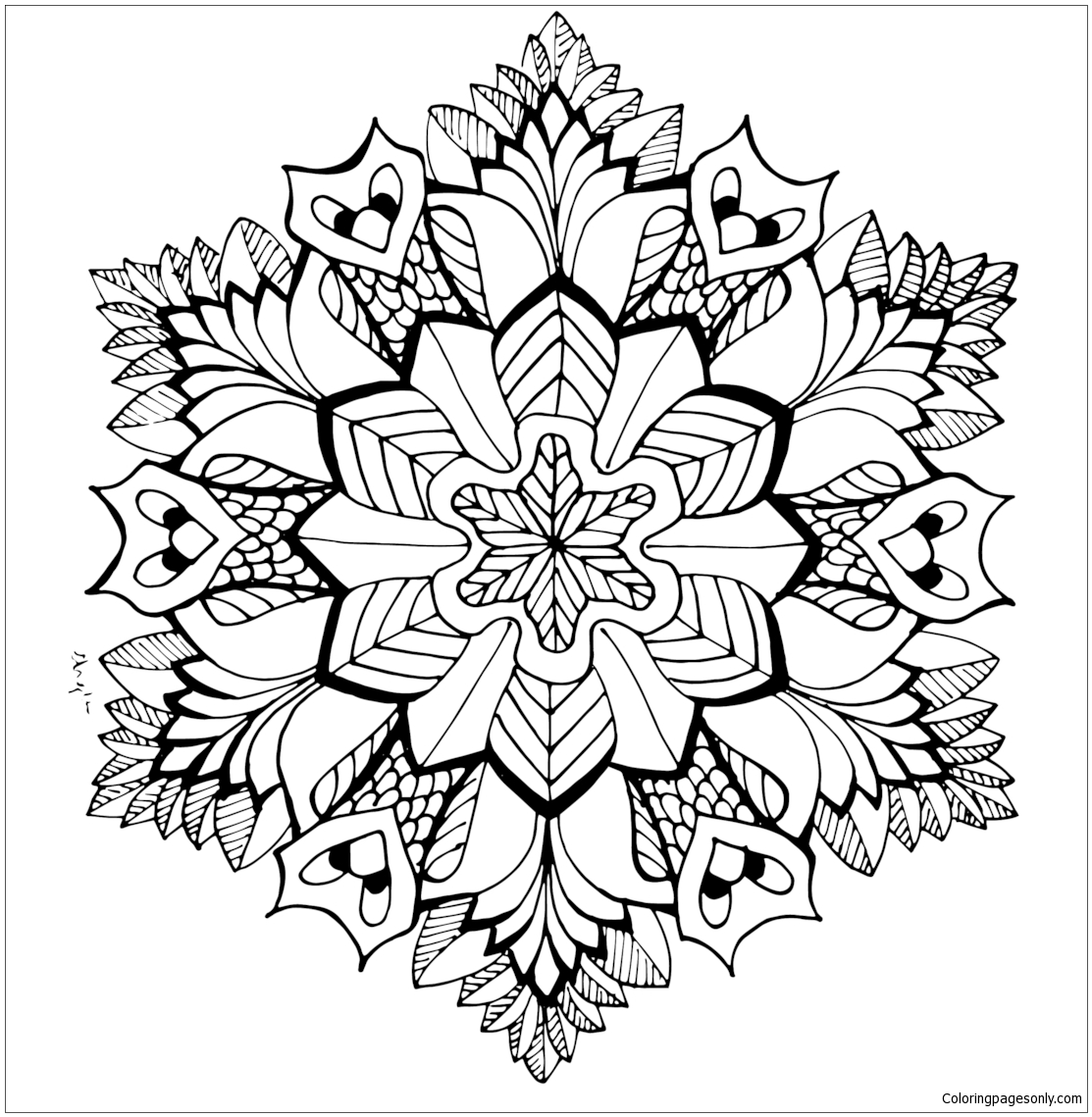 Mandala of Owls Coloring Pages
