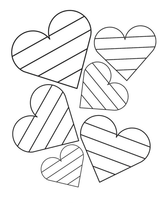 Many Hearts For Valentines Day Coloring Pages