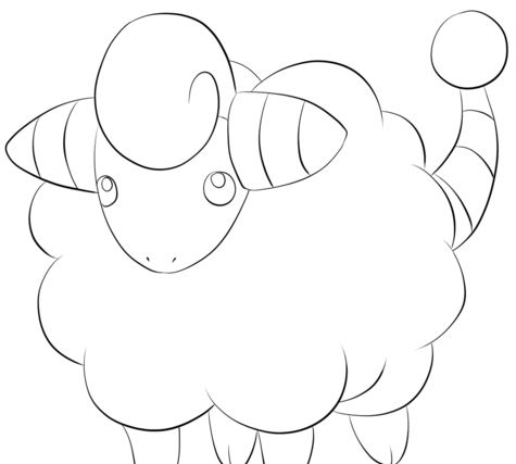 Mareep Coloring Pages