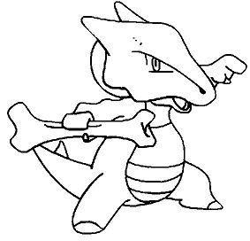 Página para colorir do Pokémon Marowak