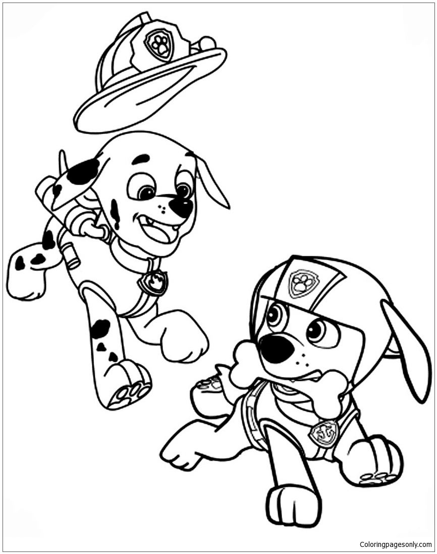 Download Marshall And Zuma Coloring Pages - Cartoons Coloring Pages ...