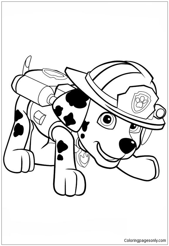 Marshall Paw Patrol 1 Coloring Pages