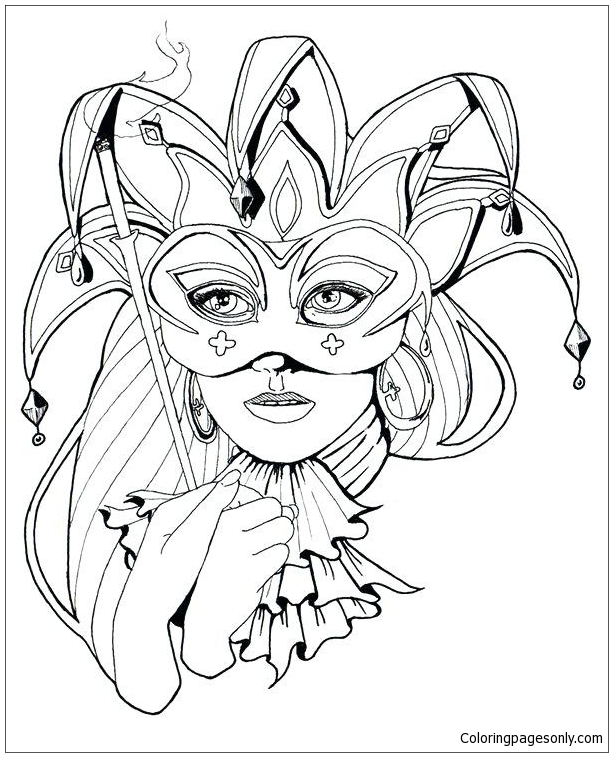 Carnival Coloring Page Masks Poster Free Printable Planerium In - Vrogue